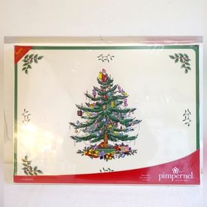 Spode Pimpernel Christmas Tree Placemats Set of 4 New in Package